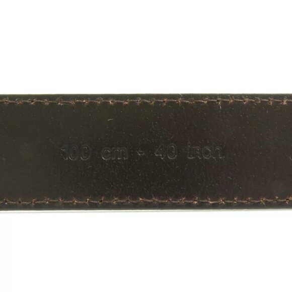 Auth DOLCE&GABBANA Belt Gray/Silver/Gold Leather/Metal main image 8